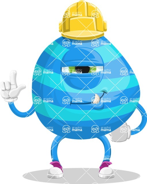 One Eyed Monster Cartoon Character - Working One Eyed Monster Cartoon Character